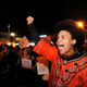 Qween Phoenix, organizer of the Denver Unites for Better Than Trump protest march, protests the election of President-elect Donald Trump in Denver on Nov. 10, 2016.
JASON CONNOLLY/AFP/Getty Images